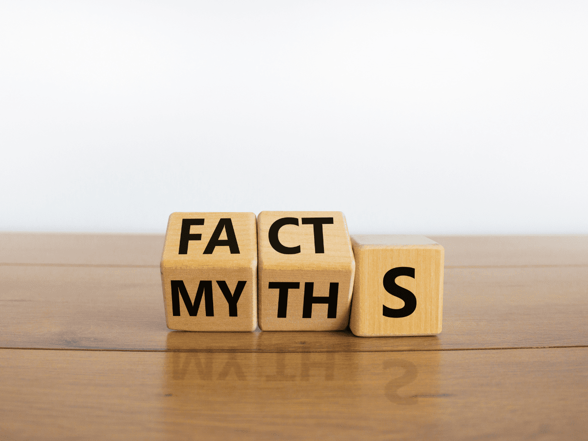 Wooden blocks displaying facts and myths