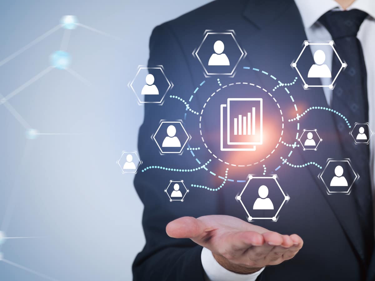 Digital network connecting business professionals
